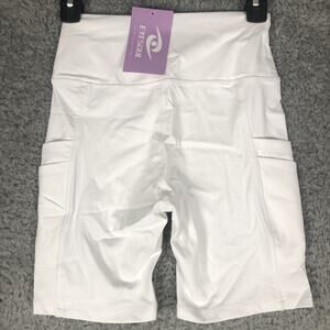 Eyesoul Women's High Waist Running Shorts Stretchy Yoga Athletic Workout Biker S